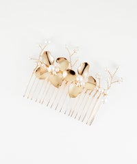 メタルフラワーコーム