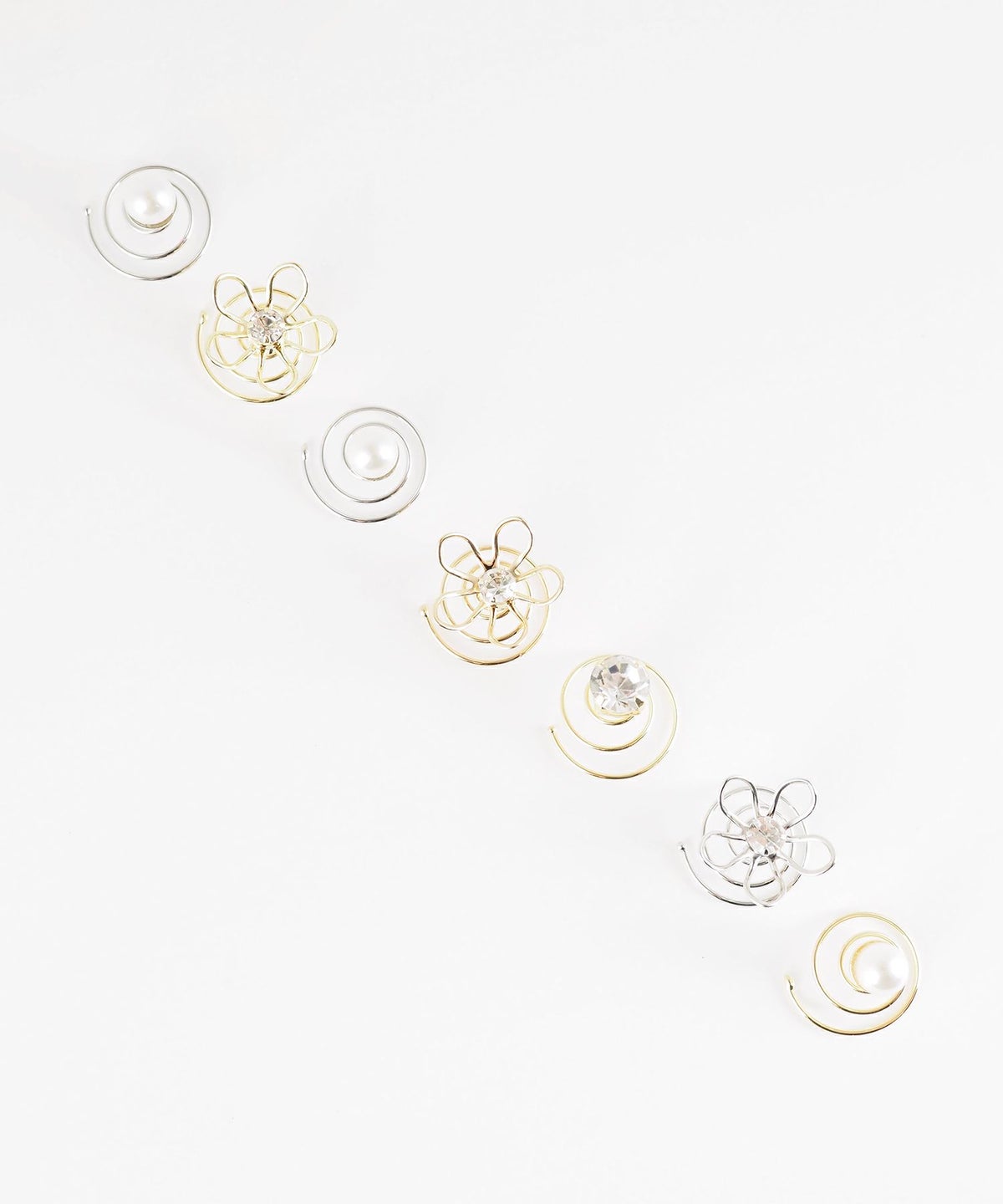 メタルフラワーヘアビジューセット