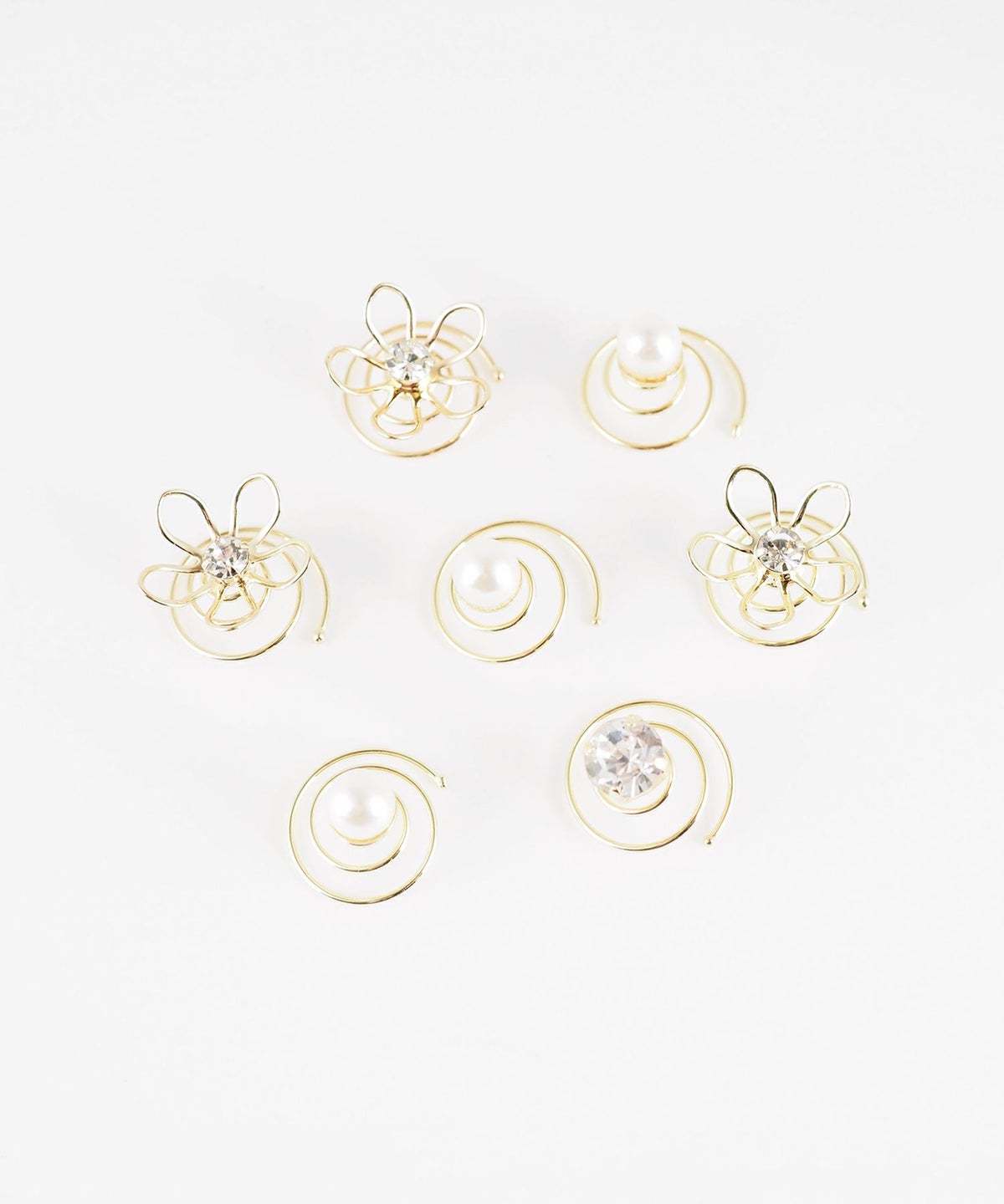 メタルフラワーヘアビジューセット