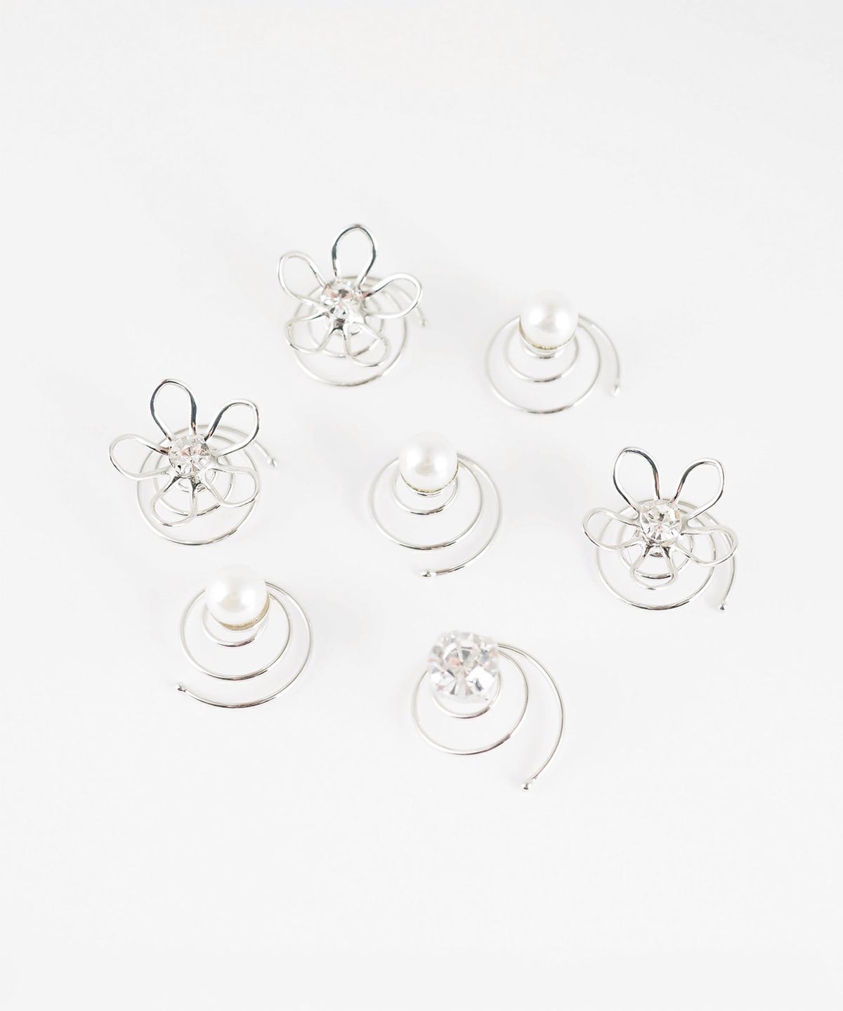 メタルフラワーヘアビジューセット