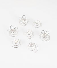 メタルフラワーヘアビジューセット