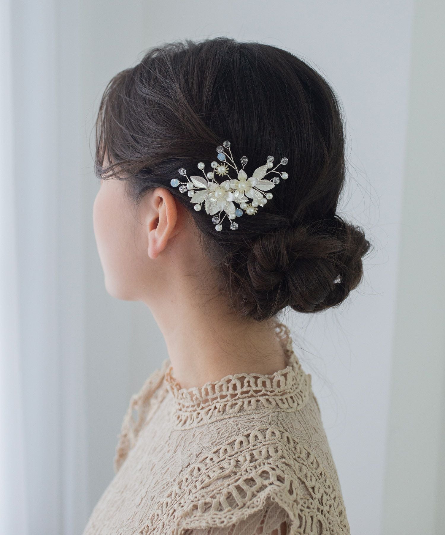 ダブルフラワーリーフクリップ