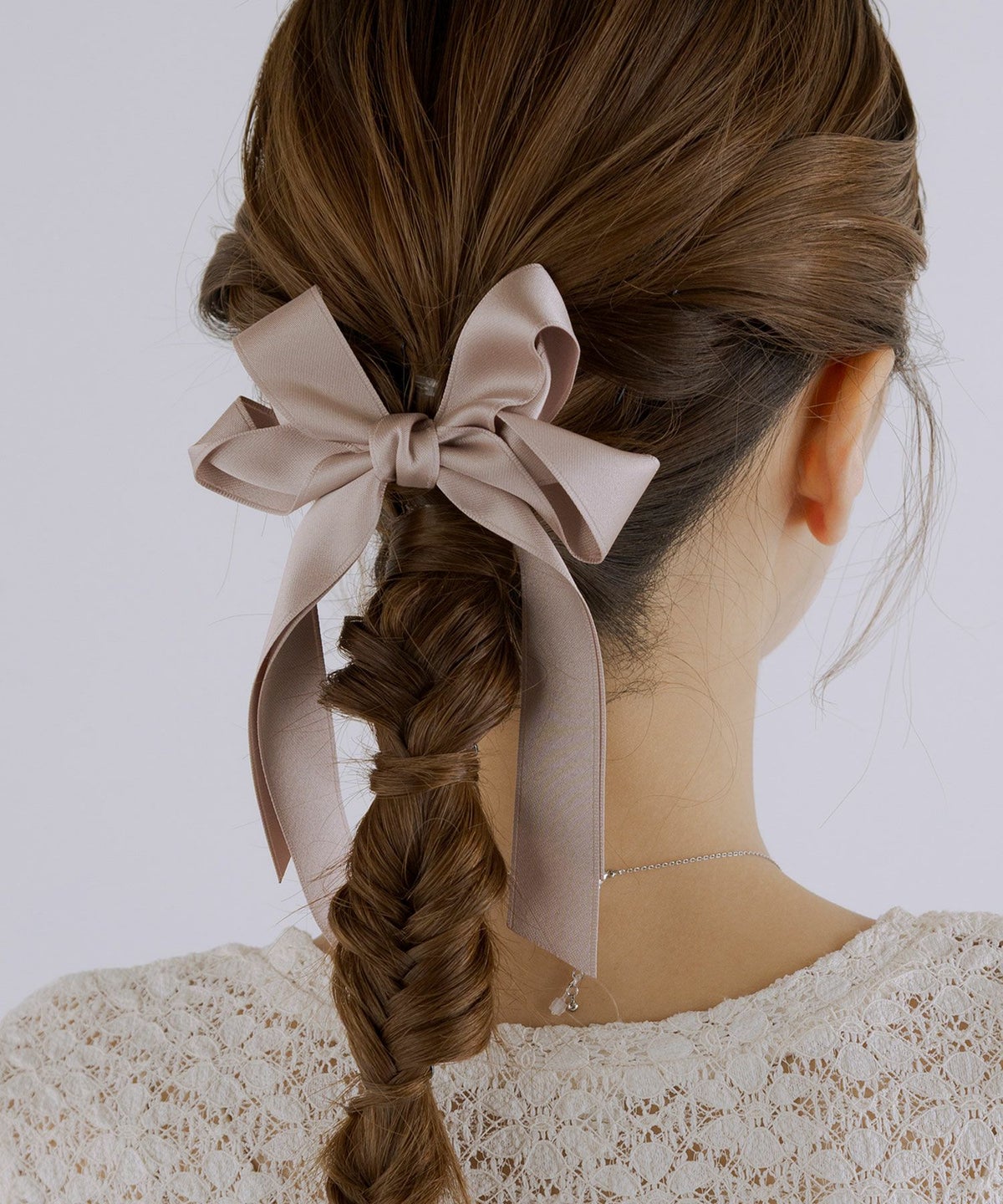 サテンリボンポニーフック