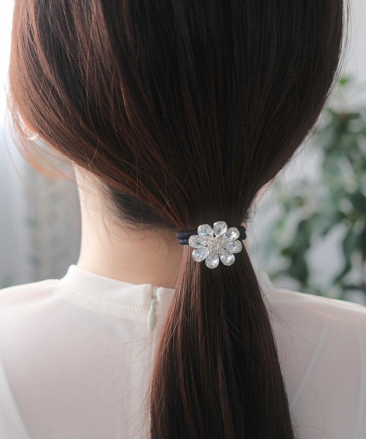 クリアフラワービジューポニー