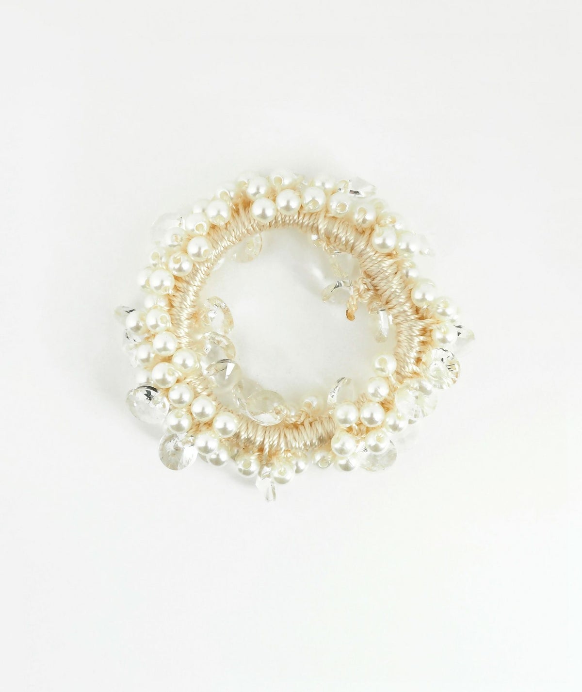 パールビーズ編みポニー