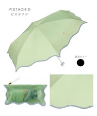 遮光ウェーブパイピングパラソル 折りたたみ晴雨兼用日傘