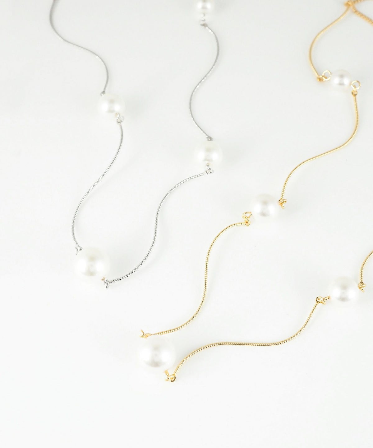 ステーションパールウェーブネックレス