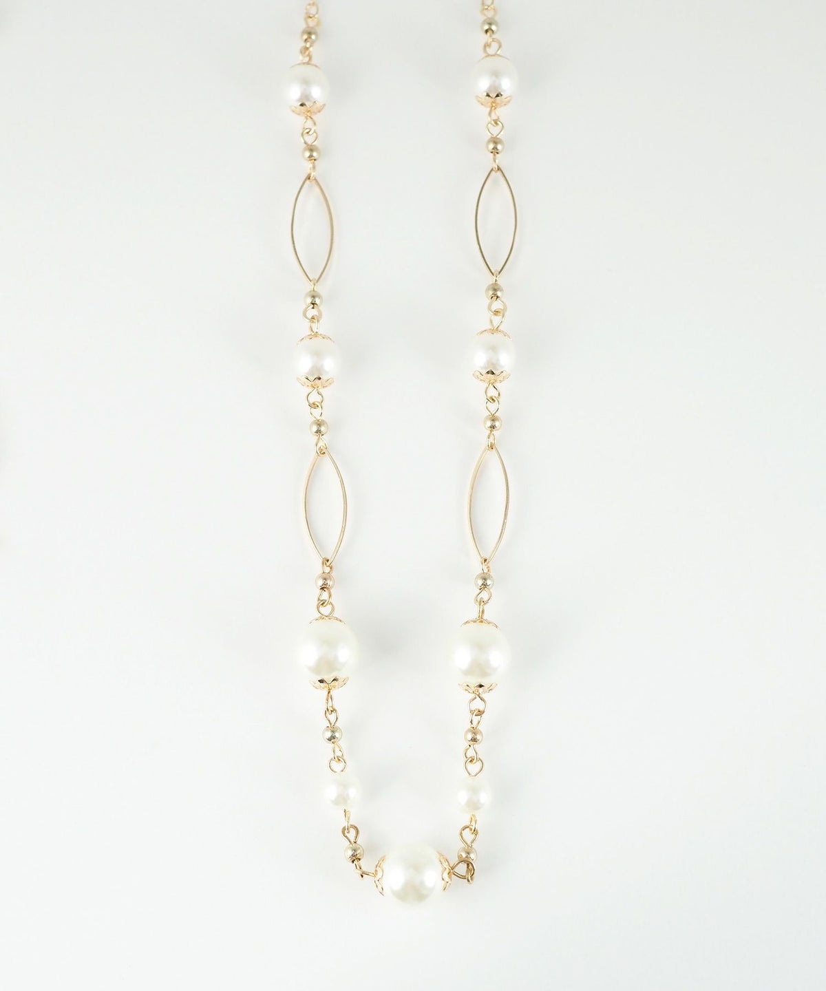 ステーションパールデザインチェーンネックレス