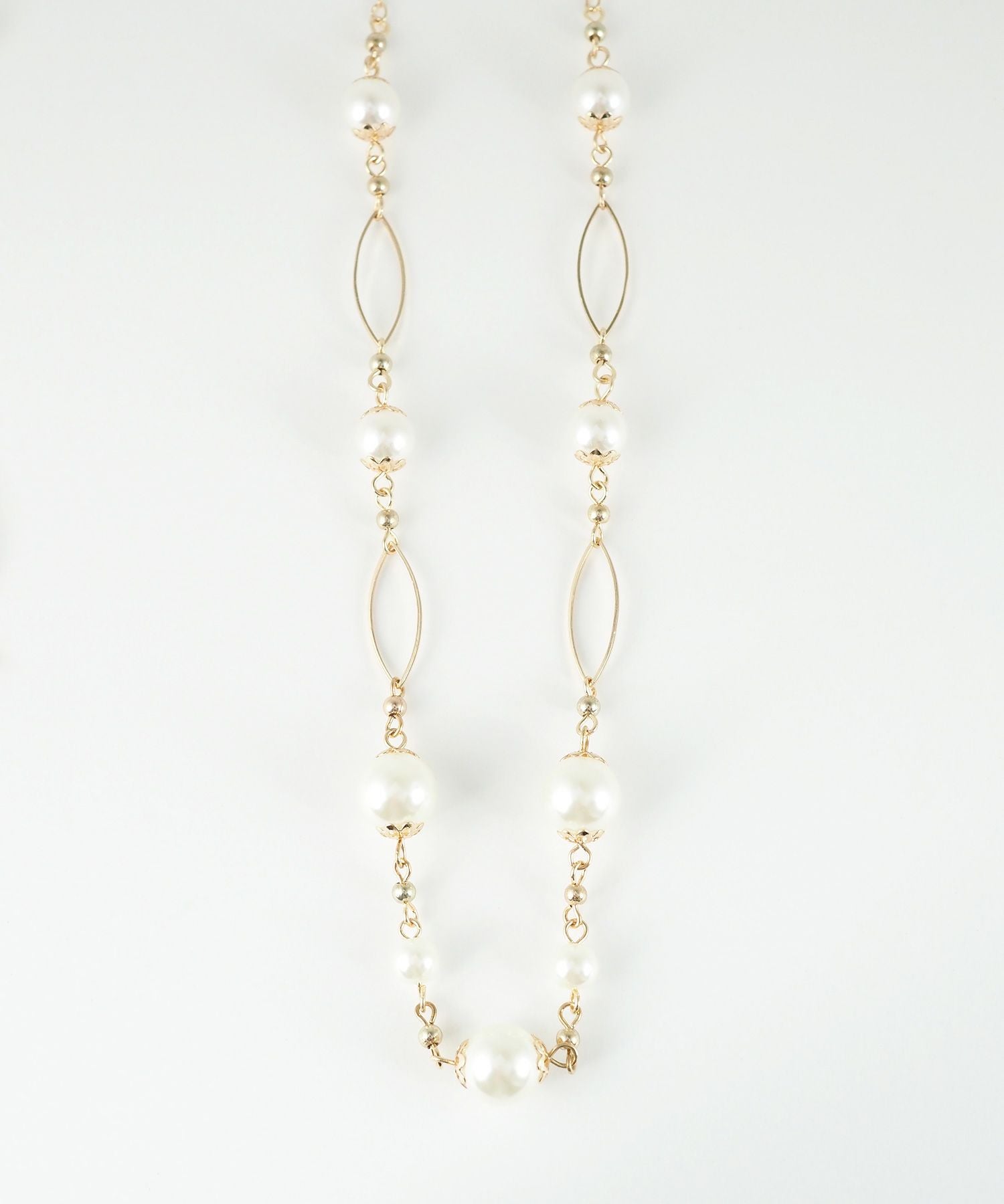 ステーションパールデザインチェーンネックレス