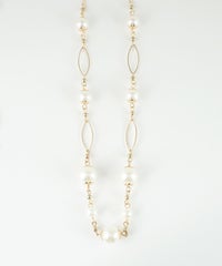 ステーションパールデザインチェーンネックレス