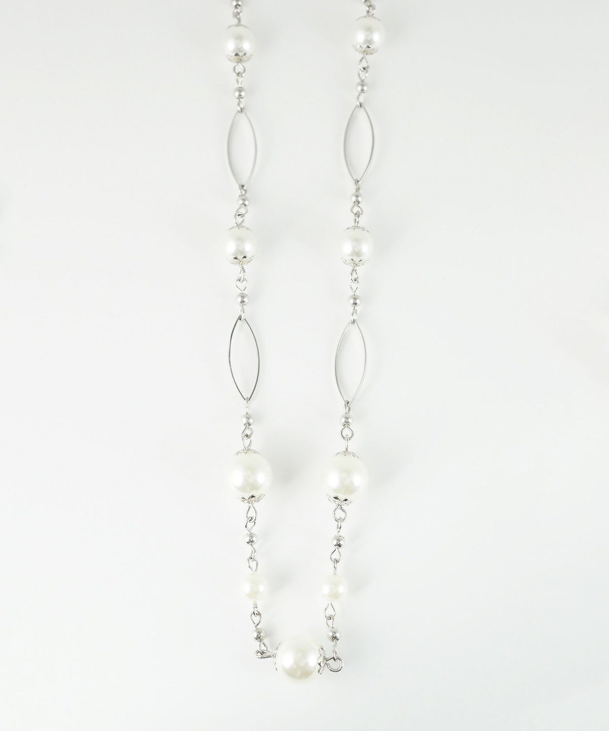 ステーションパールデザインチェーンネックレス