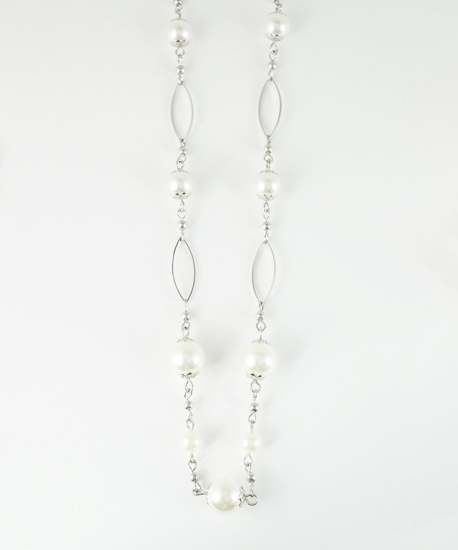 ステーションパールデザインチェーンネックレス