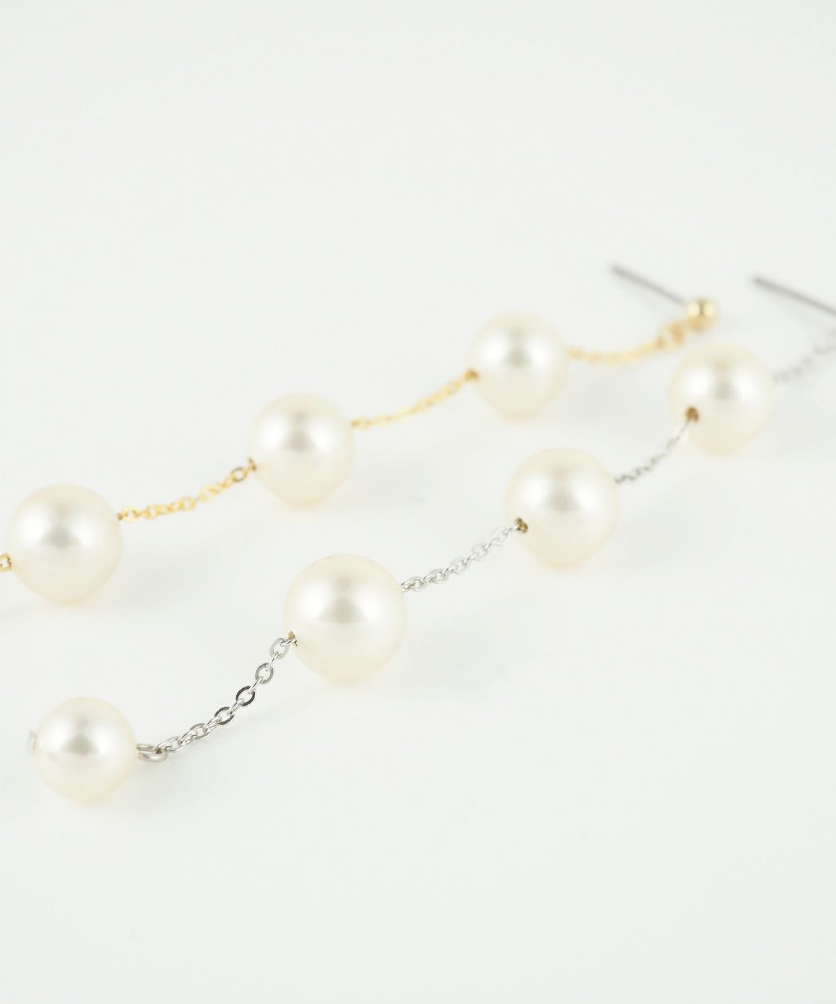 貝パールステーションチタンポストピアス