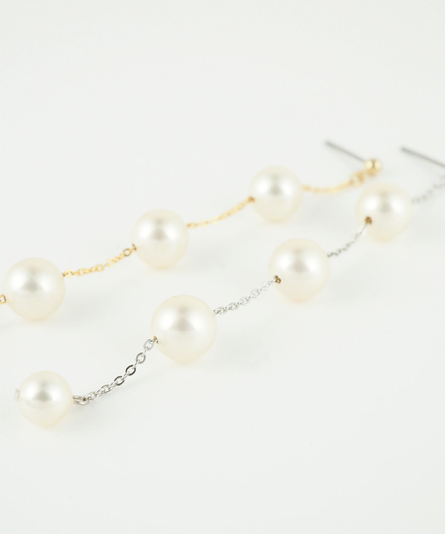 貝パールステーションチタンポストピアス