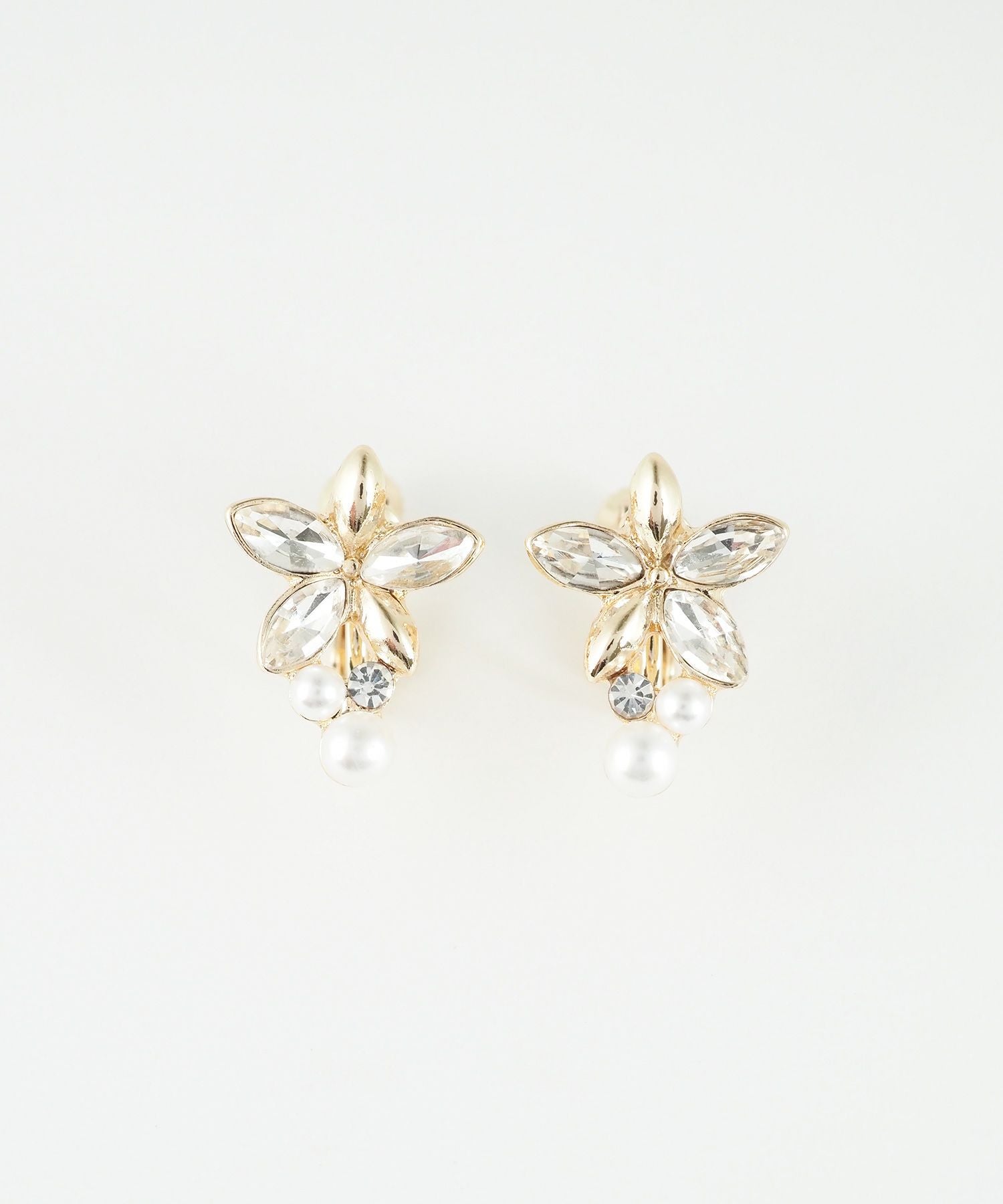 フラワーパールビジューイヤリング