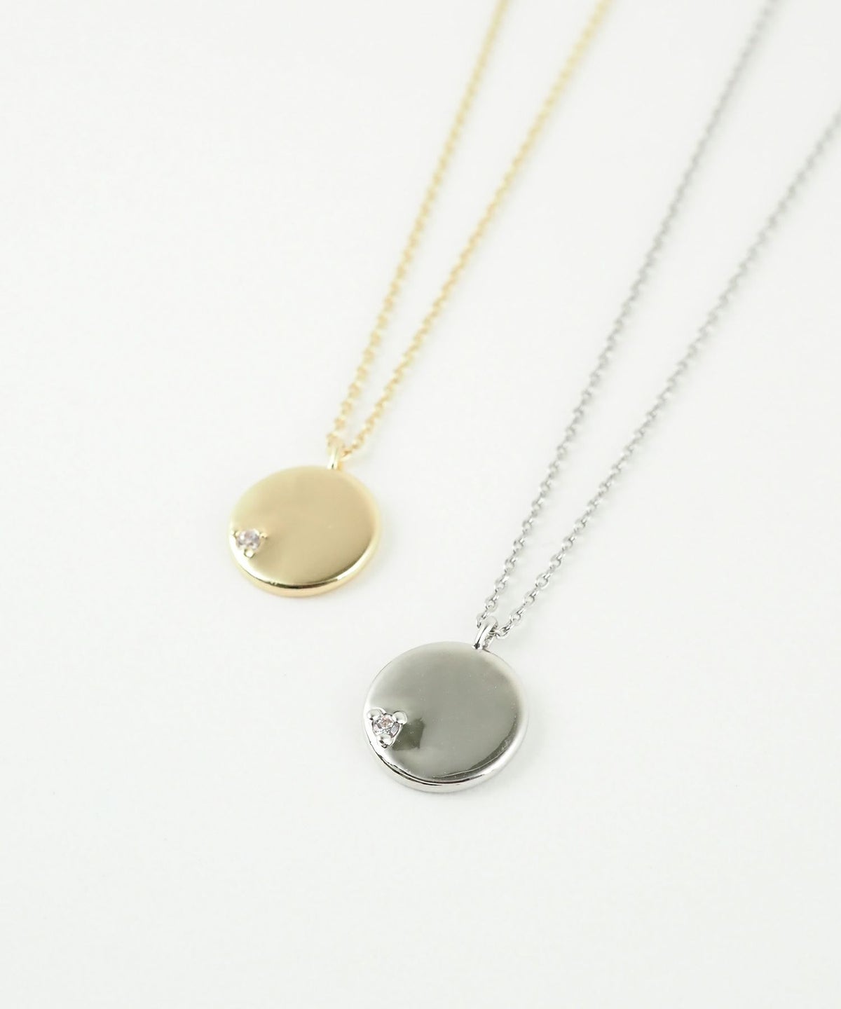 ワンポイントストーンサークルプチペンダント【MUK】