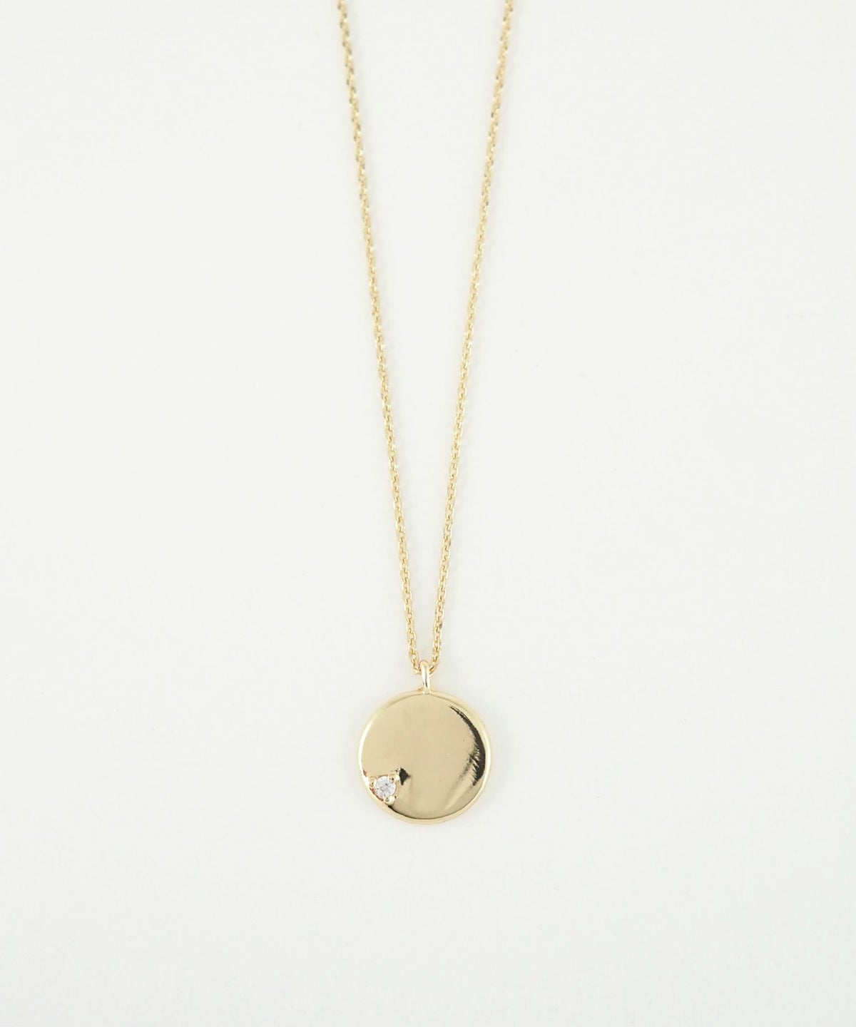 ワンポイントストーンサークルプチペンダント【MUK】