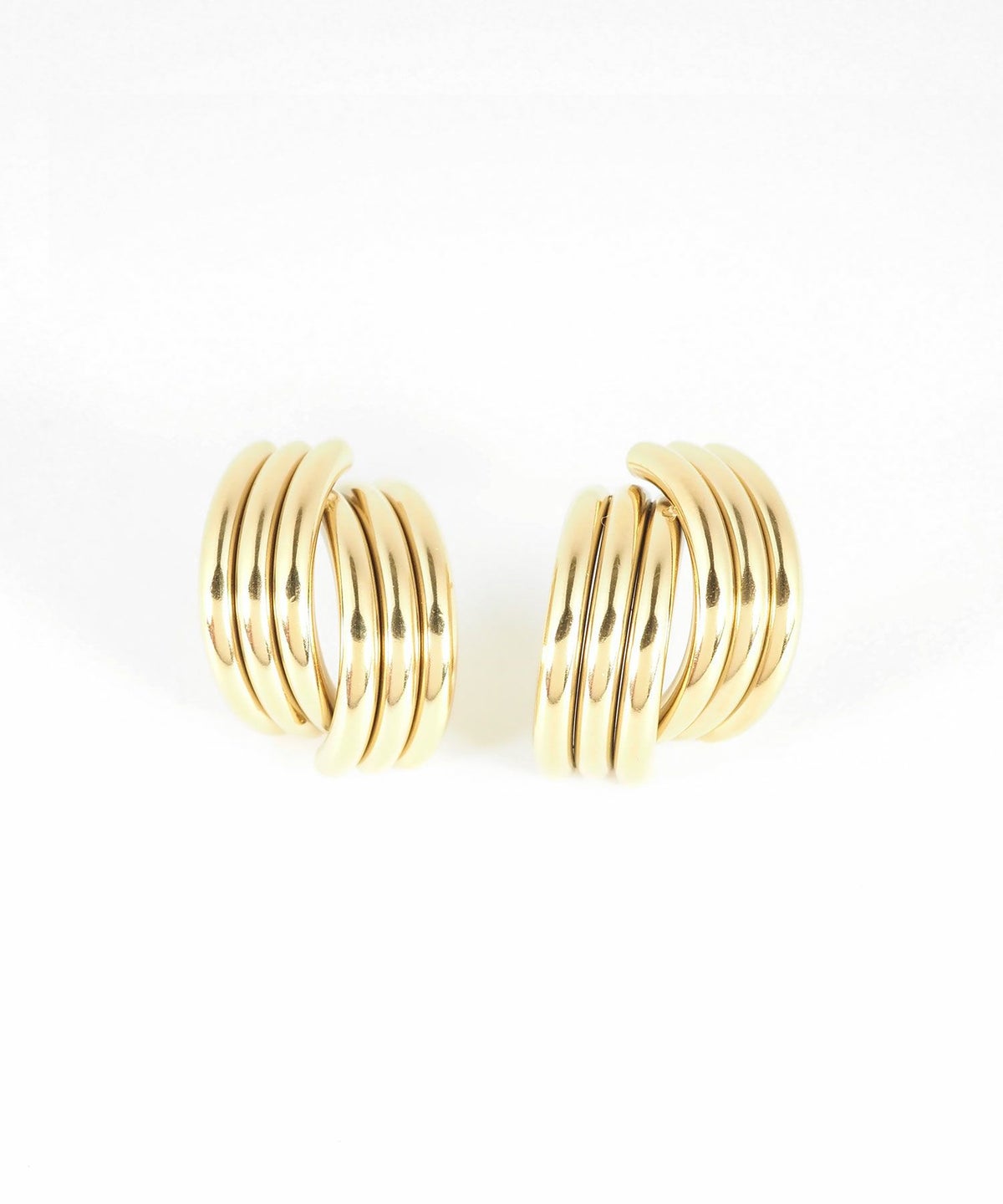 トリプルラインクロスステンレスピアス