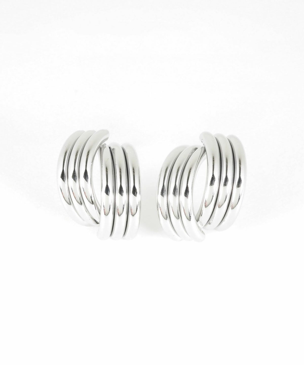 トリプルラインクロスステンレスピアス