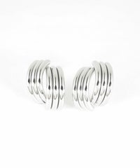 トリプルラインクロスステンレスピアス