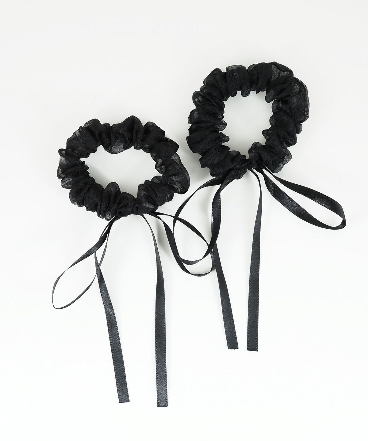 サテンリボンオーガンジーセットシュシュ