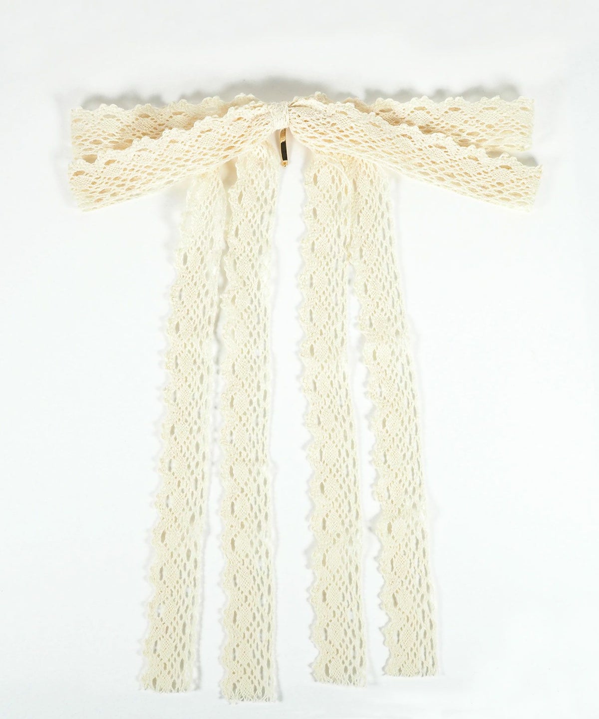 コットンレースリボンポニーフック【nuage】