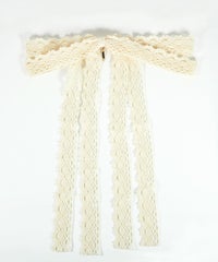 コットンレースリボンポニーフック【nuage】