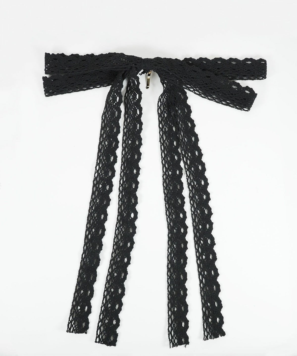 コットンレースリボンポニーフック【nuage】