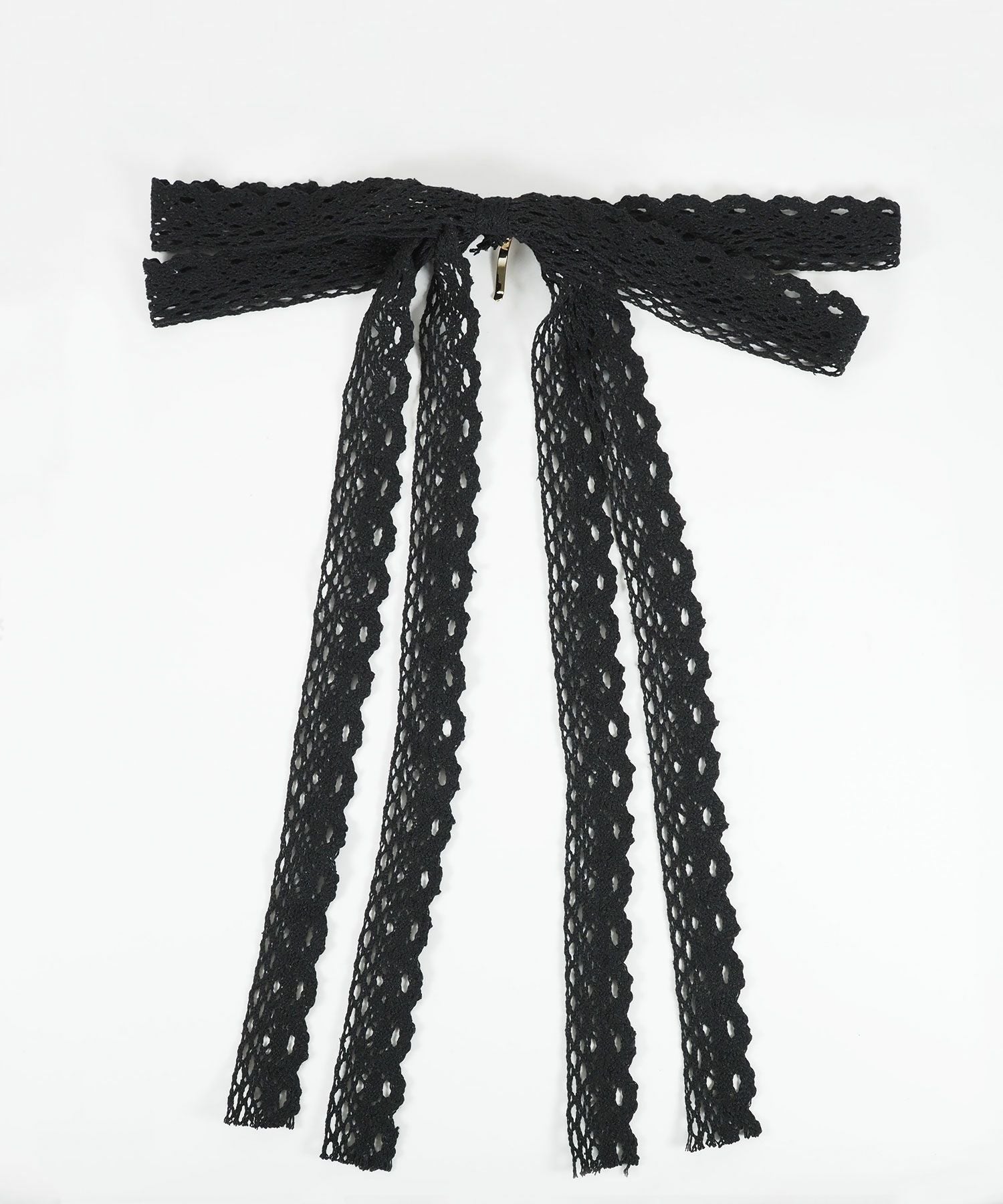 コットンレースリボンポニーフック【nuage】