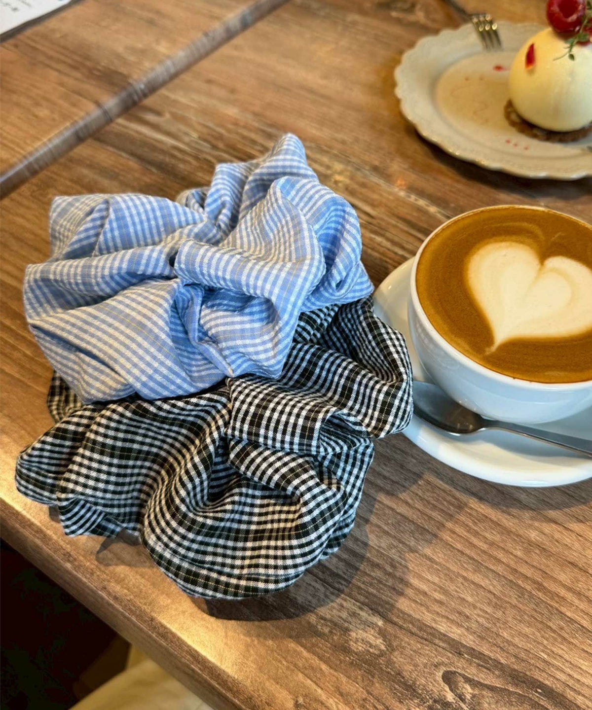 チェックビッグシュシュ【nuage】