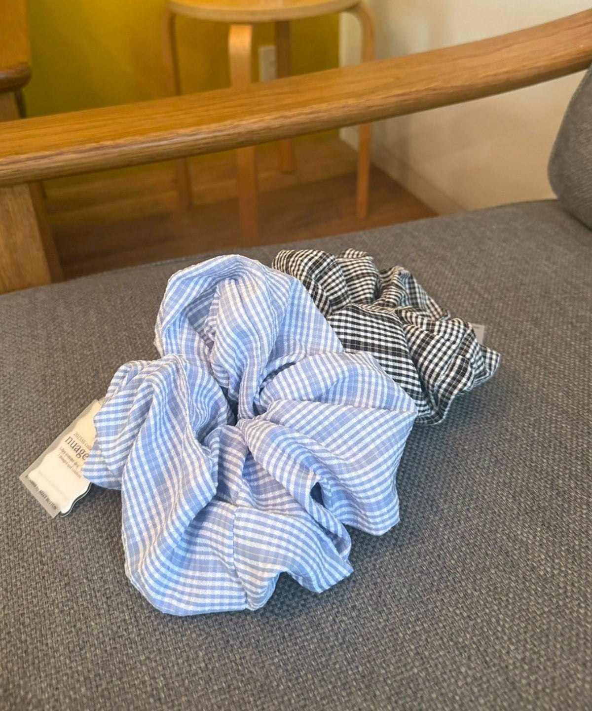 チェックビッグシュシュ【nuage】