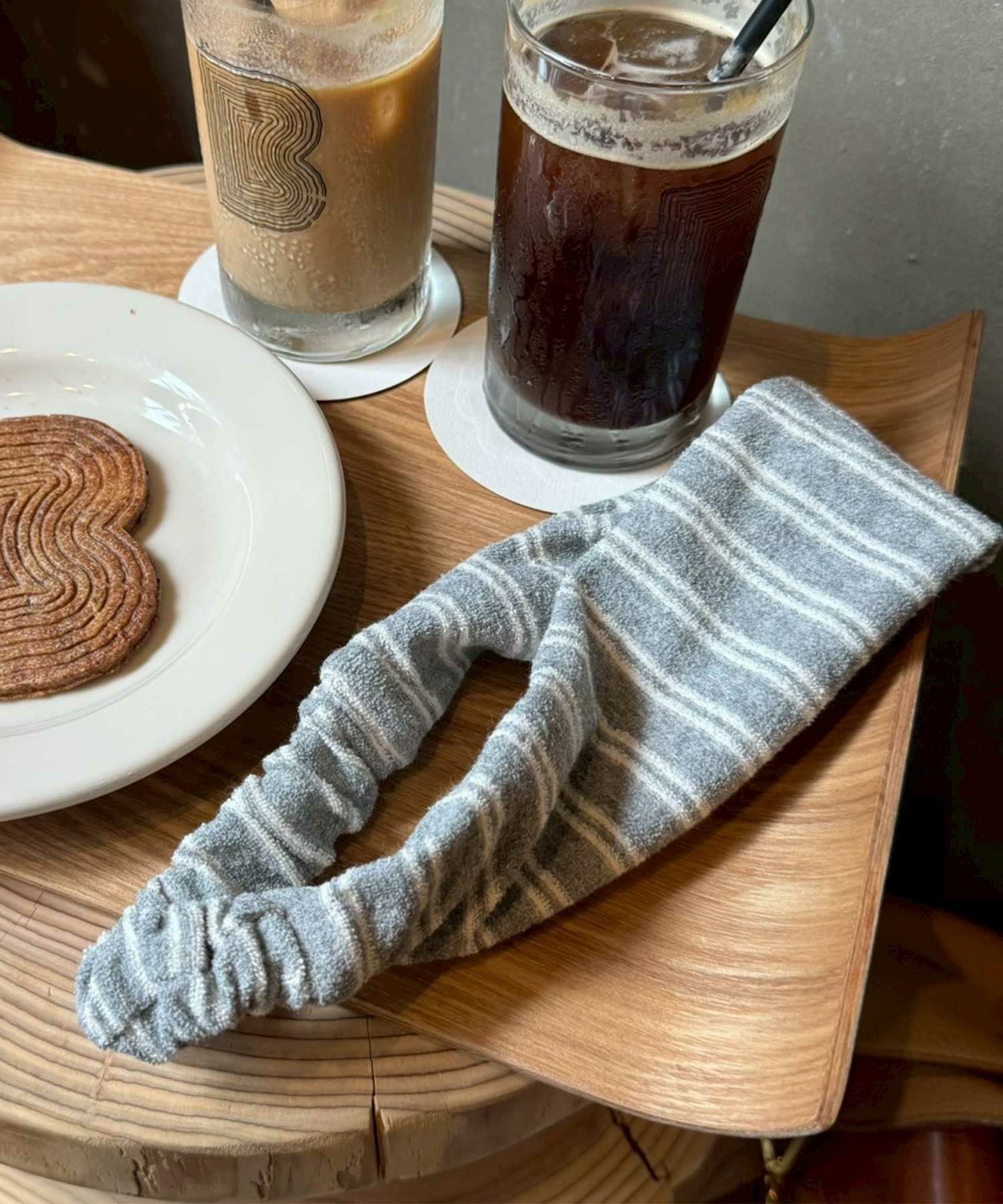 ストライプパイルターバン【nuage】