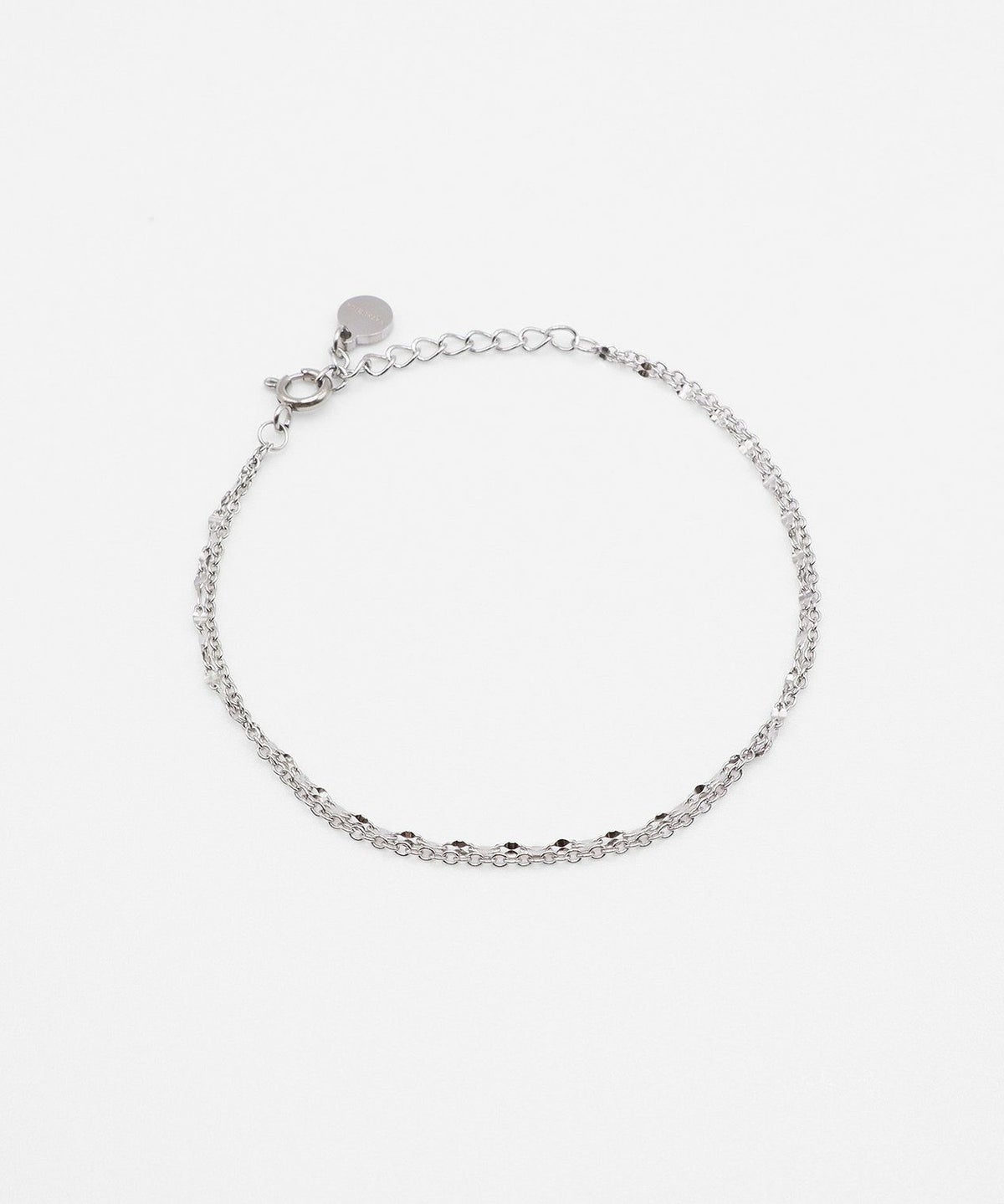 ペタルチェーンレイヤードブレスレット