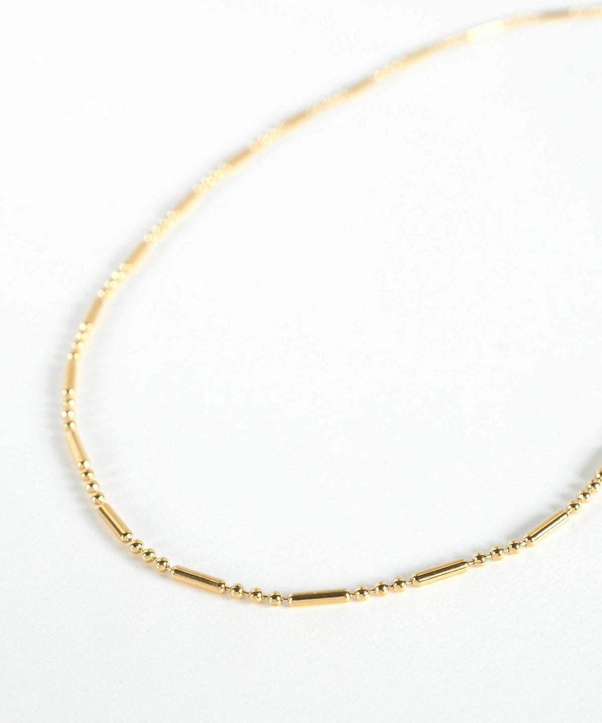 トリムボールチェーンステンレスネックレス