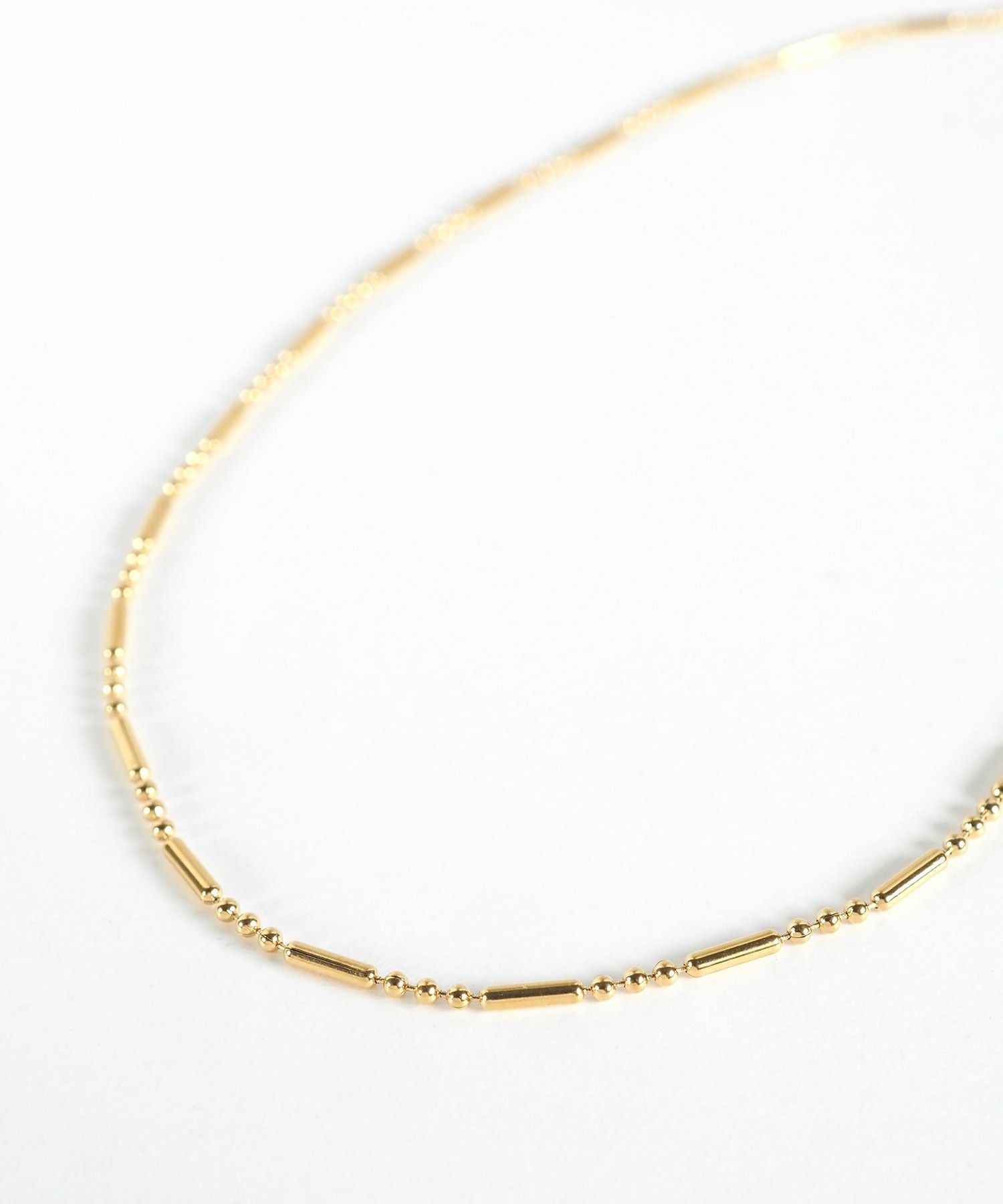 トリムボールチェーンステンレスネックレス