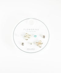 ニュアンスクロスステンレスポストセットピアス