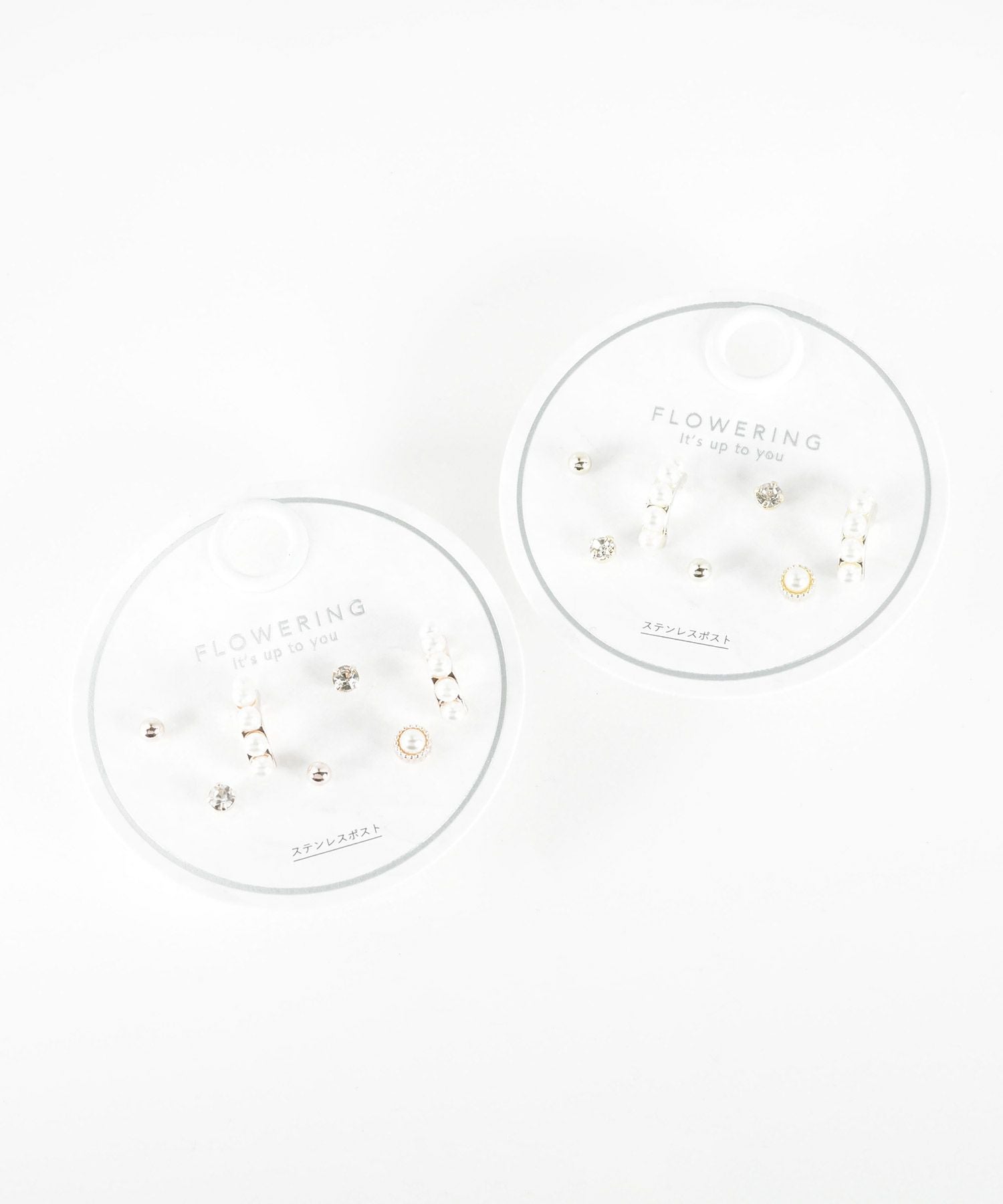 パールラインステンレスポストセットピアス
