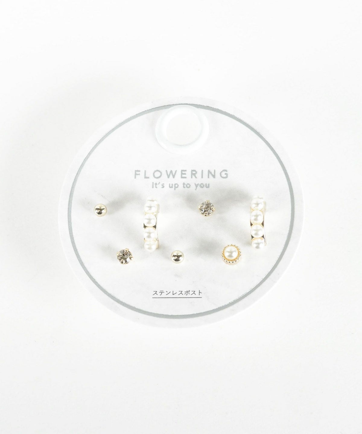 パールラインステンレスポストセットピアス
