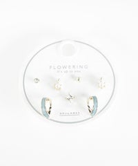 ニュアンスラメカラーステンレスポストセットピアス