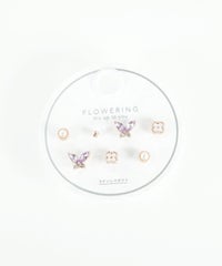 バタフライステンレスポストセットピアス