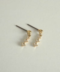 トリオビジューダイヤピアス【MUK petite charme】