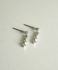 トリオビジューダイヤピアス【MUK petite charme】