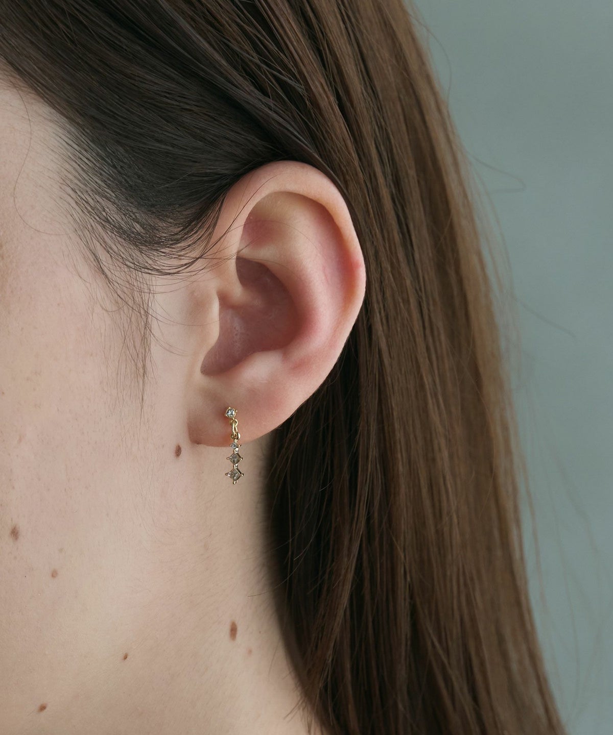 トリオビジューダイヤピアス【MUK petite charme】