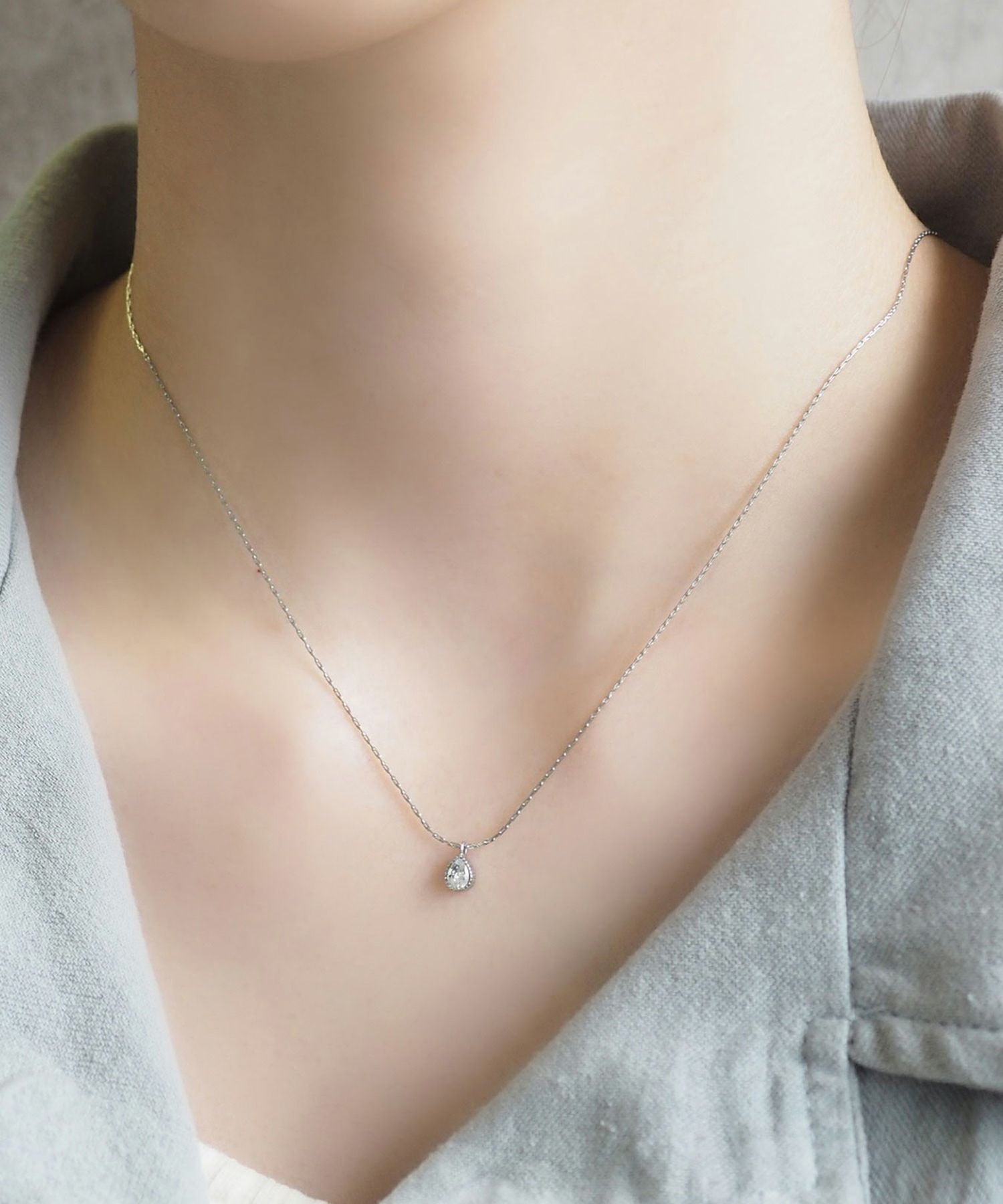 ドロップステンレスプチペンダント