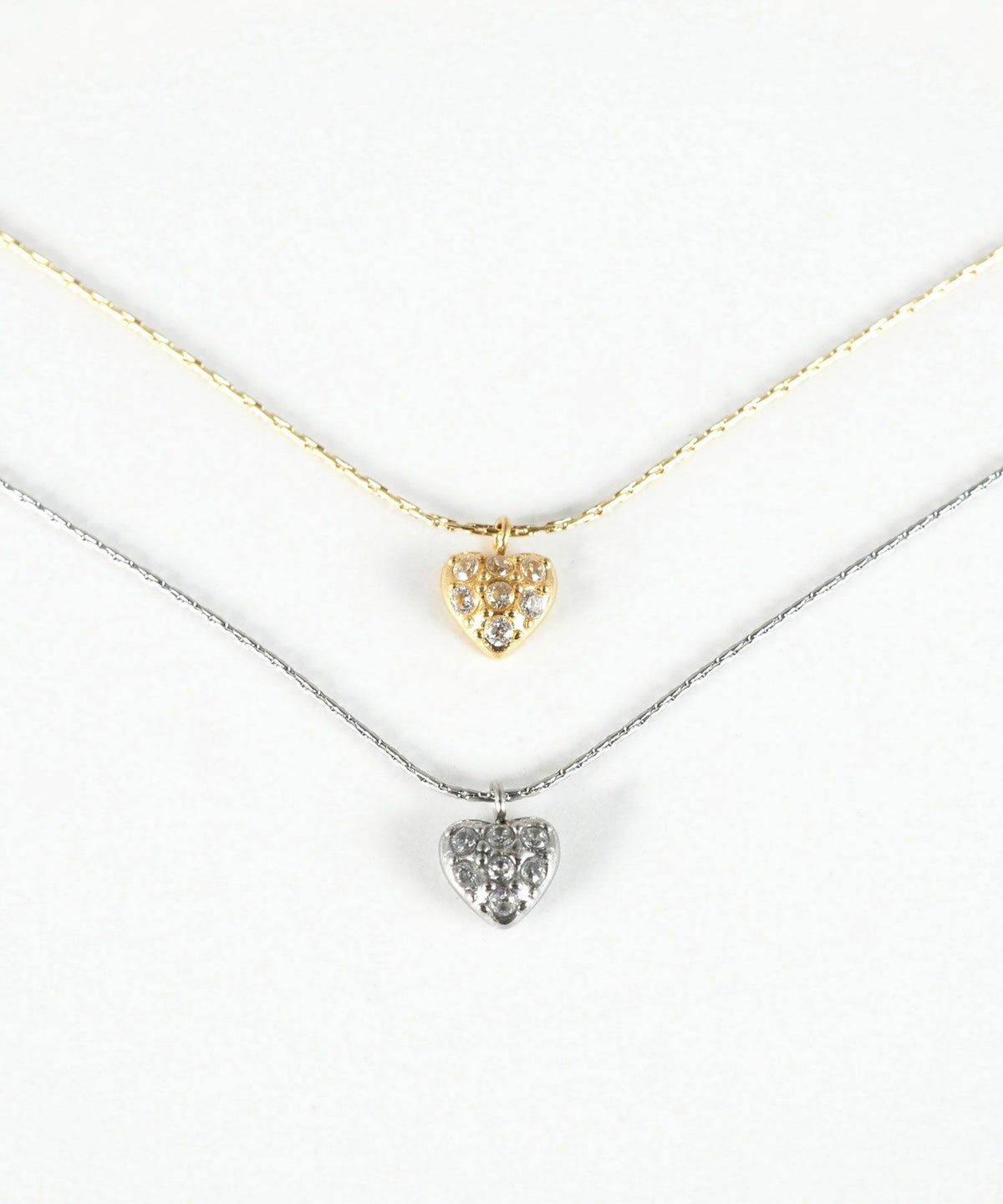 パヴェハートステンレスプチペンダント