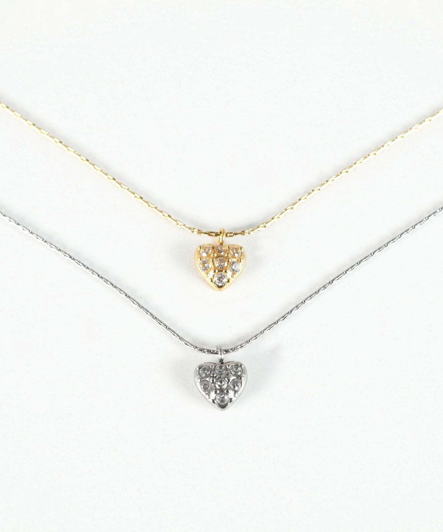 パヴェハートステンレスプチペンダント