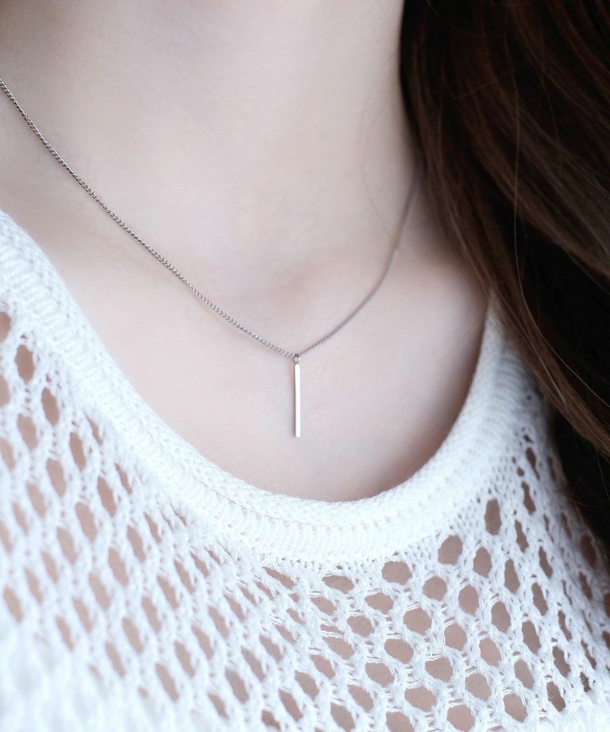 シンプルバーステンレスプチペンダント