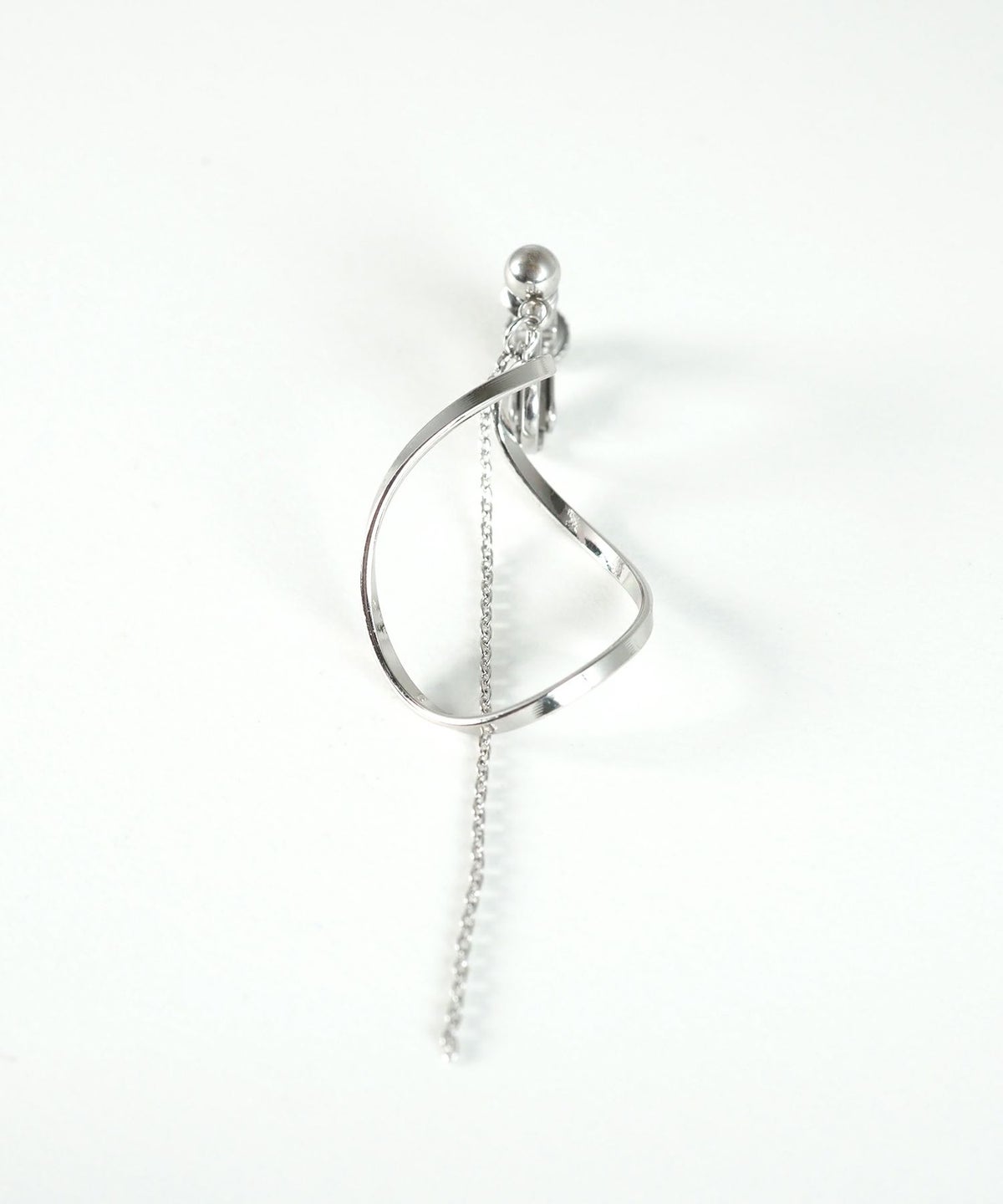 スパイラルメタルチェーンステンレスイヤリング