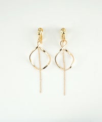 スパイラルメタルチェーンステンレスイヤリング