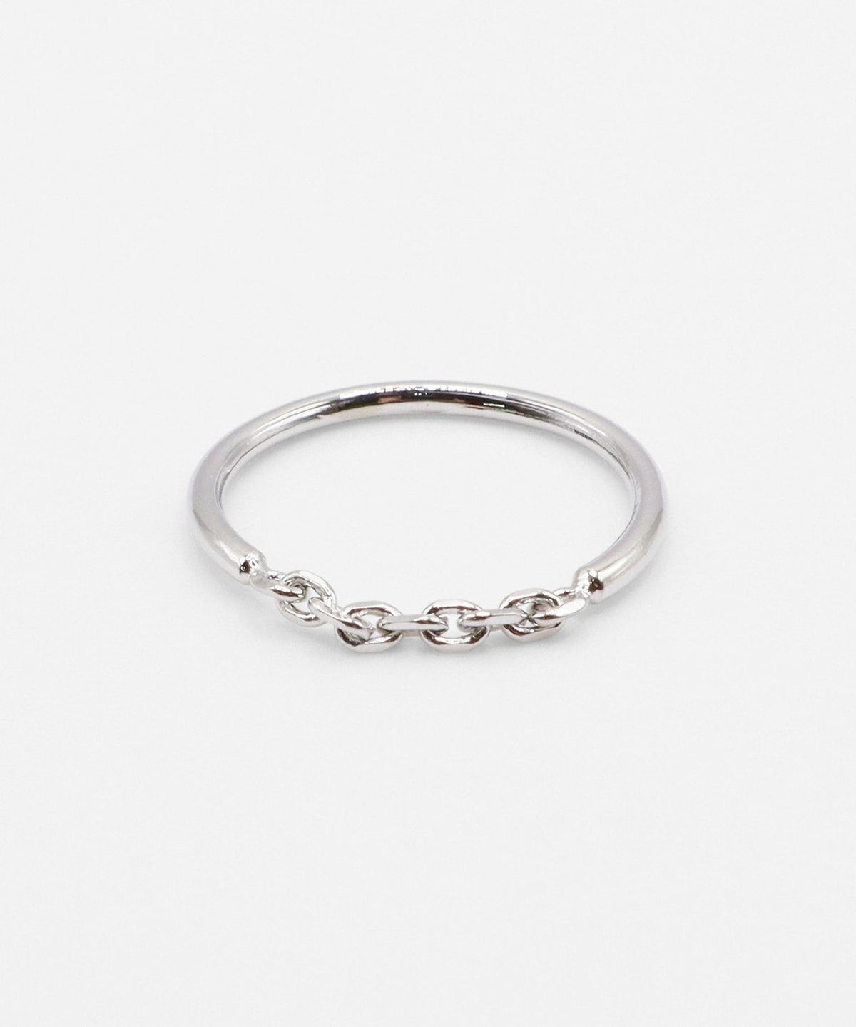 バイカラーメタルチェーンセットリング